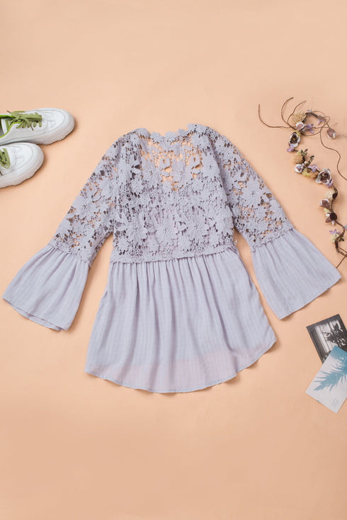 Crochet Lace Button Top
